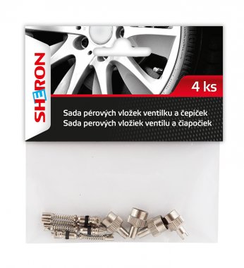 Sheron Čepičky a sada pérových vložek ventilku, 4ks