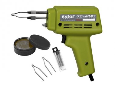 Pájecí pistole transformátorová EXTOL CRAFT s příslušenstvím,100W