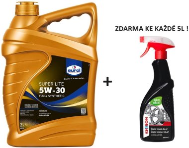 Motorový olej Eurol Super Lite A3/B4 5W-30, 5L + Sheron Čistič disků ALU ZDARMA!
