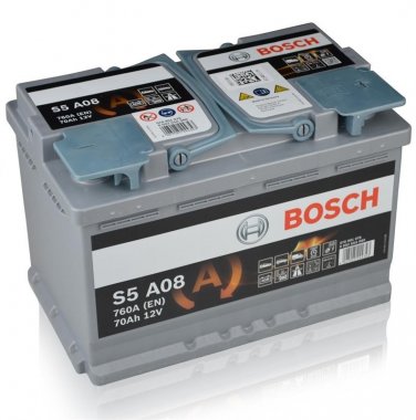 Autobaterie Bosch S5 AGM, 12V, 70Ah, 760A, 0 092 S5A 080