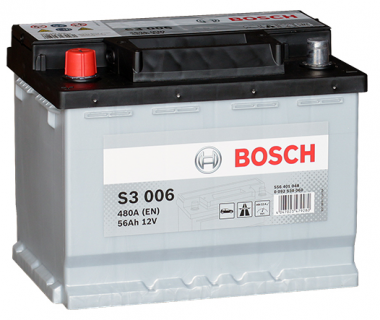 Autobaterie Bosch S3, 12V, 56Ah, 480A, S3 006