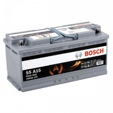 Autobaterie Bosch S5 AGM, 12V, 105Ah, 950A, 0 092 S5A 150