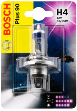 Žárovka Bosch H4, Plus 90 1987301077