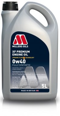 Motorový olej Millers Oils XF Premium 0W-40, 5L