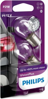 Žárovka Philips P21W, VisionPlus 12498VPB2