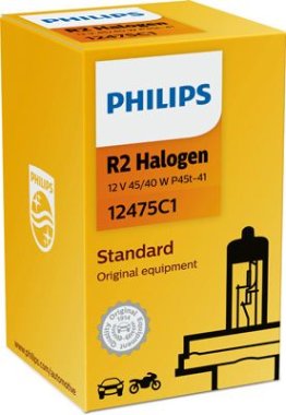 Žárovka Philips R2 Halogen, 12475C1