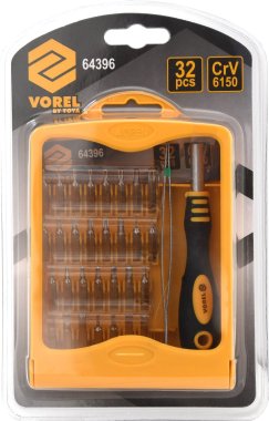 Vorel šroubovák hodinářský + bity 32 ks crv TO-64396