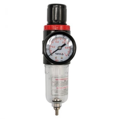 Yato Regulátor tlaku vzduchu 1/4", max. 0,93MPa, s filtrem (15ccm)