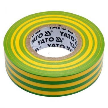 Yato Izolační páska elektrikářská PVC 19mm / 20m žluto-zelená