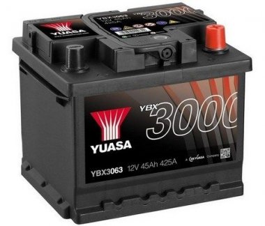 Autobaterie Yuasa YBX3000 12V, 45Ah, 425A, YBX3063, pravá