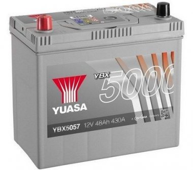 Autobaterie Yuasa YBX5000 12V, 48Ah, 430A, YBX5057, levá