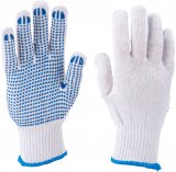 EXTOL CRAFT rukavice bavlněné s PVC terčíky na dlani, velikost 10", 99708