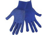 EXTOL CRAFT rukavice z polyesteru s PVC terčíky na dlani, velikost 8", 99713