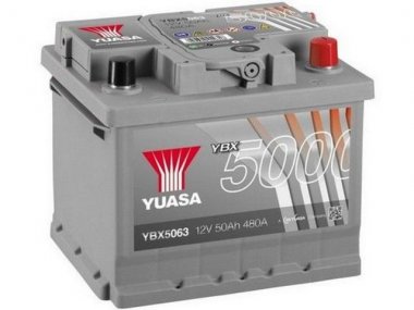 Autobaterie Yuasa YBX5000 12V, 50Ah, 480A, YBX5063, pravá