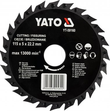 Rotační rašple pilková 115 mm Yato YT-59160