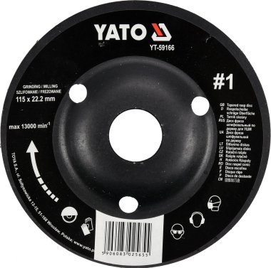 Rotační rašple úhlová hrubá 115 mm typ 1 Yato YT-59166