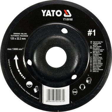 Rotační rašple úhlová jemná 125 mm typ 1 Yato YT-59168
