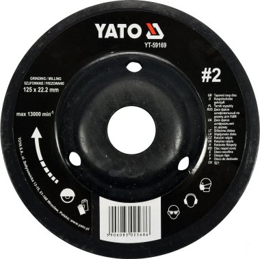 Rotační rašple úhlová jemná 125 mm typ 2 Yato YT-59169